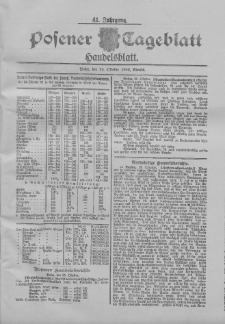 Posener Tageblatt. Handelsblatt 1902.10.25 Jg.41