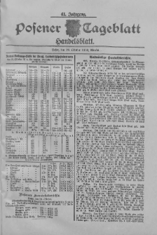Posener Tageblatt. Handelsblatt 1902.10.28 Jg.41