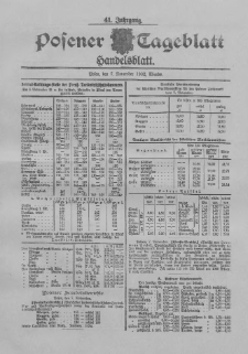 Posener Tageblatt. Handelsblatt 1902.11.07 Jg.41