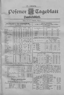 Posener Tageblatt. Handelsblatt 1902.11.14 Jg.41