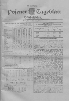 Posener Tageblatt. Handelsblatt 1902.11.25 Jg.41