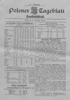 Posener Tageblatt. Handelsblatt 1902.11.27 Jg.41