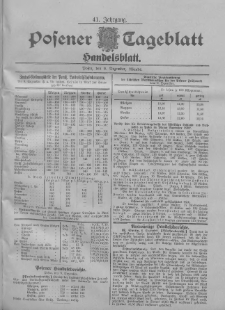 Posener Tageblatt. Handelsblatt 1902.12.09 Jg.41
