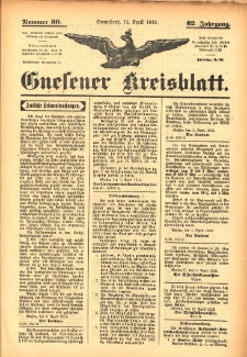 Gnesener Kreisblatt 1913.04.12 Jg.62 Nr30