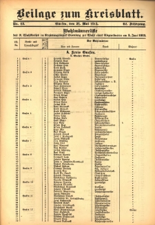 Beilage zum Kreisblatt 1913.05.24 Jg.62 Nr42