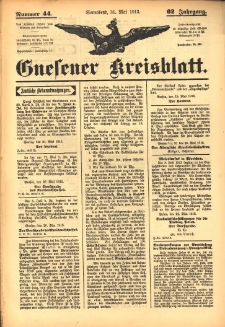 Gnesener Kreisblatt 1913.05.31 Jg.62 Nr44