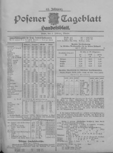 Posener Tageblatt. Handelsblatt 1903.02.02 Jg.42