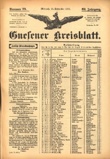 Gnesener Kreisblatt 1913.09.10 Jg.62 Nr73