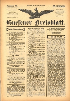 Gnesener Kreisblatt 1913.09.17 Jg.62 Nr75