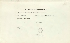 [Zawiadomienie Inc.:] "Wydział Statystyczny Towarzystwa Literackiego Polskiego odbędzie posiedzenie ..."