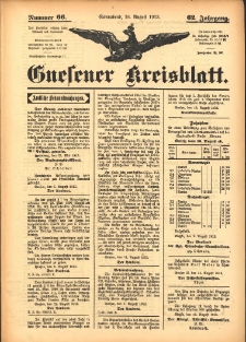 Gnesener Kreisblatt 1913.08.16 Jg.62 Nr66