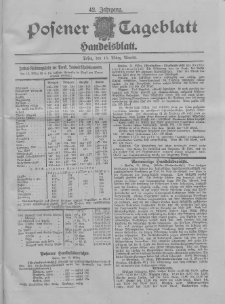 Posener Tageblatt. Handelsblatt 1903.03.14 Jg.42