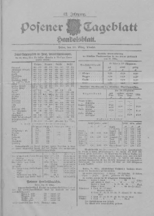Posener Tageblatt. Handelsblatt 1903.03.30 Jg.42