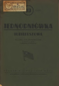 Powstanie i rozwój Klubu Kajakowców z roku 1928 w Poznaniu z okazji 10-cio lecia istnienia : 1928-1938