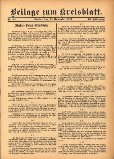 Beilage zum Kreisblatt 1913.11.15 Jg.62 Nr92