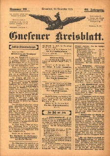 Gnesener Kreisblatt 1913.11.29 Jg.62 Nr96