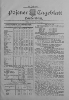 Posener Tageblatt. Handelsblatt 1903.04.30 Jg.42