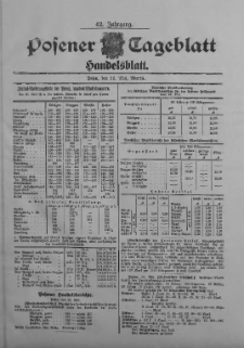 Posener Tageblatt. Handelsblatt 1903.05.22 Jg.42