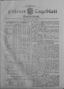 Posener Tageblatt. Handelsblatt 1903.05.23 Jg.42