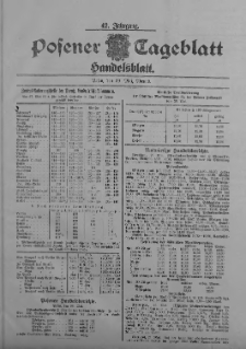 Posener Tageblatt. Handelsblatt 1903.05.28 Jg.42