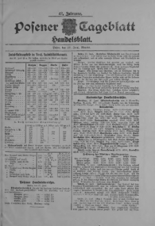 Posener Tageblatt. Handelsblatt 1903.06.27 Jg.42