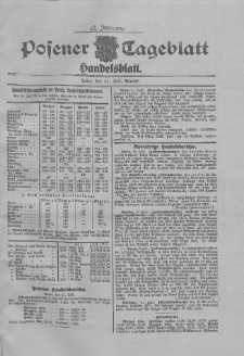Posener Tageblatt. Handelsblatt 1903.07.11 Jg.42