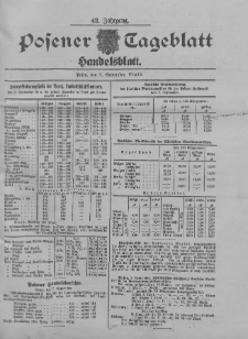 Posener Tageblatt. Handelsblatt 1903.09.07 Jg.42