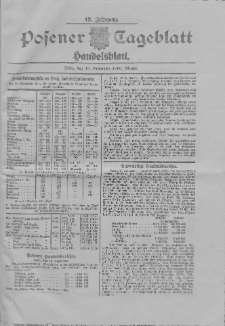 Posener Tageblatt. Handelsblatt 1903.09.19 Jg.42