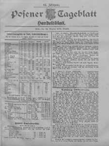 Posener Tageblatt. Handelsblatt 1903.10.24 Jg.42