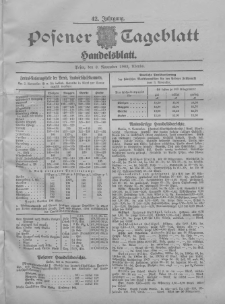 Posener Tageblatt. Handelsblatt 1903.11.03 Jg.42