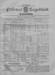 Posener Tageblatt. Handelsblatt 1903.11.09 Jg.42