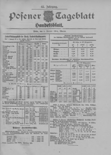Posener Tageblatt. Handelsblatt 1904.01.08 Jg.42