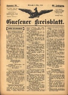 Gnesener Kreisblatt 1914.03.04 Jg.63 Nr18