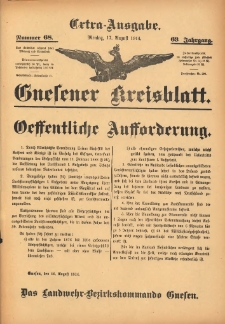 Extra-Ausgabe 1914.08.17 Nr68