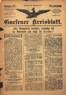 Gnesener Kreisblatt 1914.12.30 Jg.63 Nr110