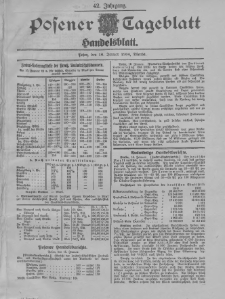 Posener Tageblatt. Handelsblatt 1904.01.16 Jg.42