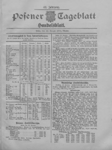 Posener Tageblatt. Handelsblatt 1904.01.23 Jg.42