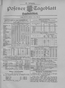 Posener Tageblatt. Handelsblatt 1904.02.29 Jg.42