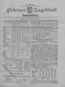 Posener Tageblatt. Handelsblatt 1904.03.26 Jg.42