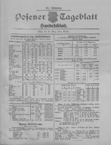 Posener Tageblatt. Handelsblatt 1904.03.30 Jg.42