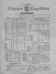 Posener Tageblatt. Handelsblatt 1904.03.30 Jg.42
