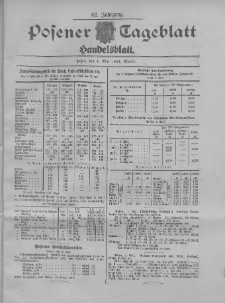 Posener Tageblatt. Handelsblatt 1904.05.04 Jg.42