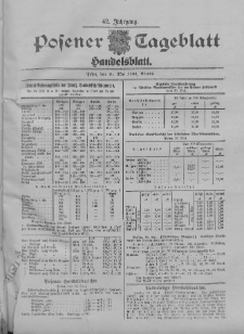 Posener Tageblatt. Handelsblatt 1904.05.16 Jg.42