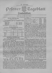 Posener Tageblatt. Handelsblatt 1904.05.24 Jg.42