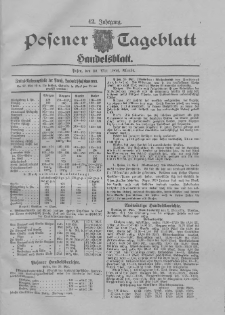 Posener Tageblatt. Handelsblatt 1904.05.28 Jg.42