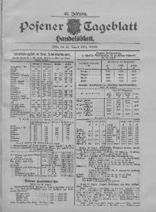 Posener Tageblatt. Handelsblatt 1904.08.26 Jg.42
