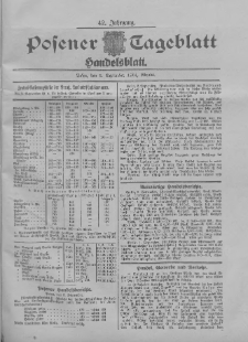 Posener Tageblatt. Handelsblatt 1904.09.03 Jg.42