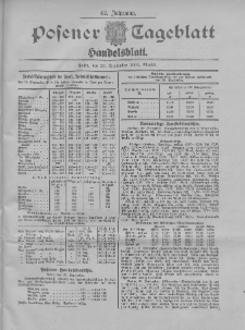 Posener Tageblatt. Handelsblatt 1904.09.20 Jg.42