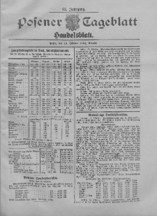 Posener Tageblatt. Handelsblatt 1904.10.15 Jg.42