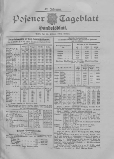 Posener Tageblatt. Handelsblatt 1904.10.15 Jg.42